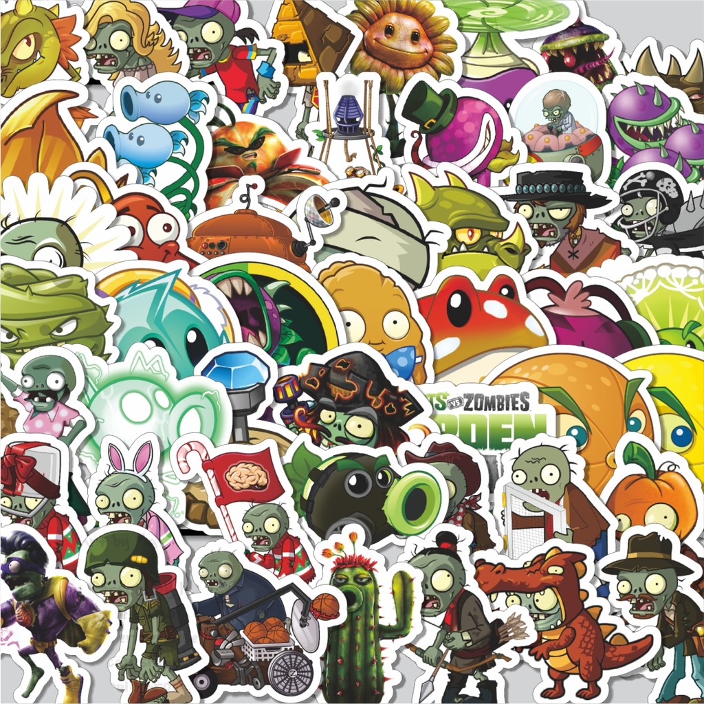 

Stiker Cutting Pack Stiker Game Series PLANT vs ZOMBIE Character Mix 3 Isi 100Pcs Series Aesthetic Lucu Keren Untuk Koper Bahan Vynil