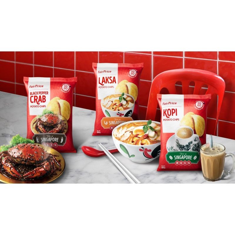 

FairPrice Potato Chips 90gram Taste of Singapore SG60 Limited Edition asal Singapore