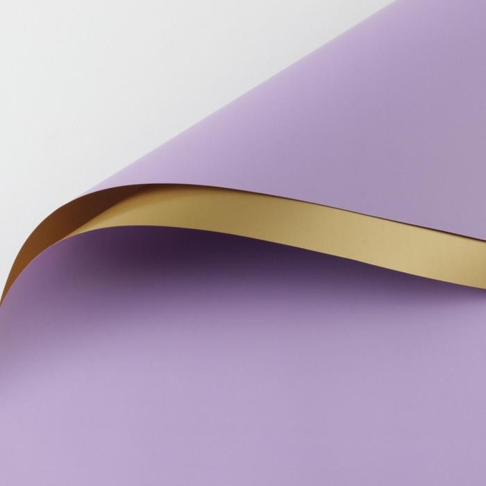 

TERBARU!! 20 LEMBAR Flower Wrapping Paper Bi Color Gold Emas Cellophane Kertas Buket Bunga KB02 - LAVENDER