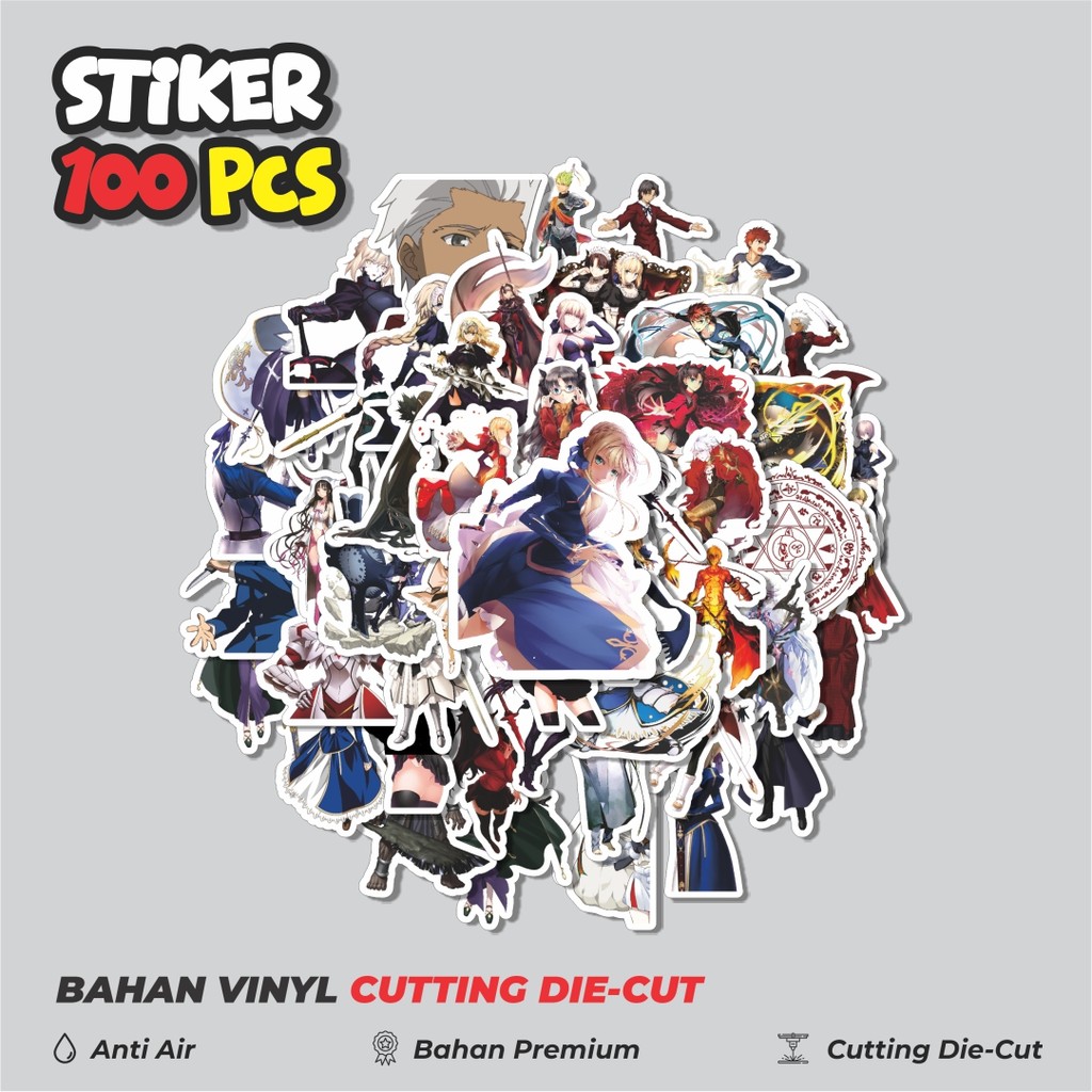 

Terbaru! 50 pcs Stiker Anime Series Fate Zero Character Mix 1 Dekorasi Lucu Kreatif untuk Notebook, Skateboard, HP
