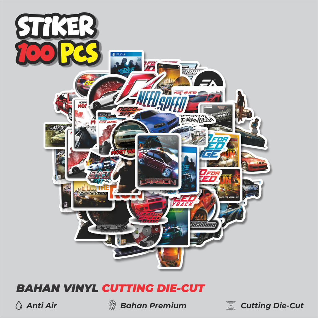 

Terbaru! 50 pcs Stiker Game Series Need For Speed Universe Character Mix 2 Dekorasi Lucu Kreatif untuk Notebook, Skateboard, HP
