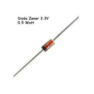 Zener dioda 3v3 0,5watt Dioda Zener 3.3V 0.5W DIODA ZENER 3V3 0.5 watt Dioda zener 3,3V