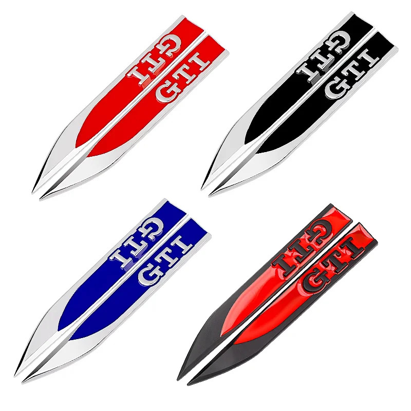 Metal Sticker GTI Fender Side Emblem for VW Golf 2 3 4 5 6 7  GTI MK2 MK3 MK4 MK5 MK6 MK7 MK8 Fender