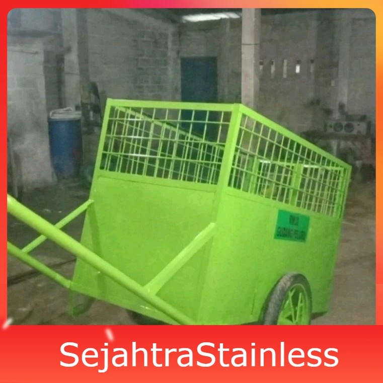 Gerobak sampah besi 120×60×80