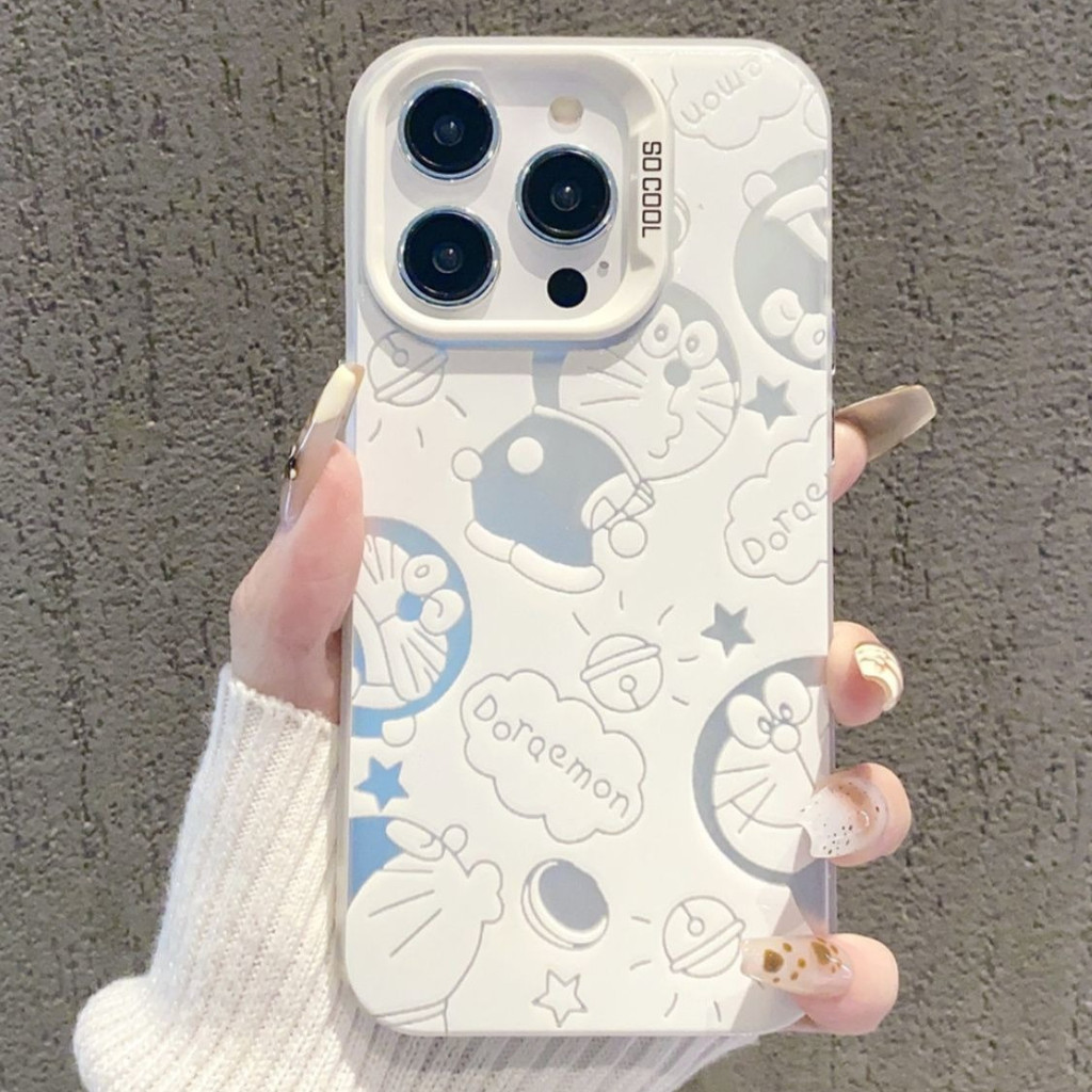 

Kawaii Doraemon Mobile Phone Case Anime Cartoon Funny Student IPhone16 15pro Max Mobile Phone Case Cute Beauty Birthday Gifts