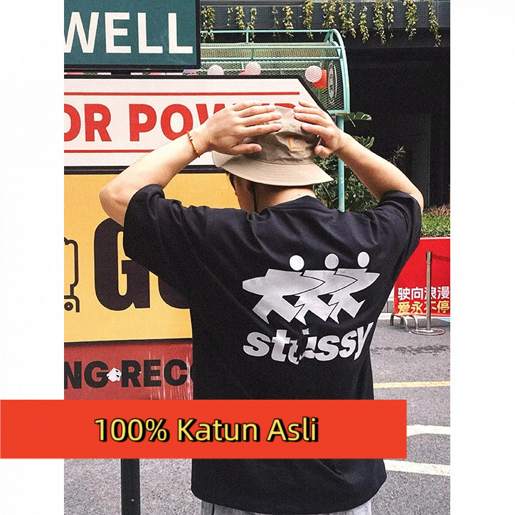 Custom Kaos Motif Huruf Surfing Brand Trendy Amerika,Kaos Lingkar Leher Nyaman,Lengan Pendek