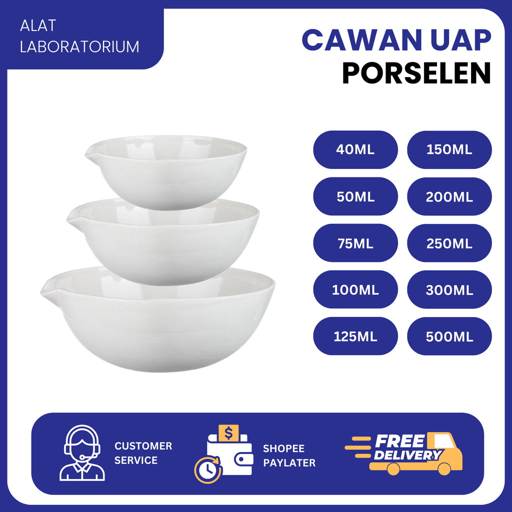 Cawan Uap Porselen / Evaporating Dish Porcelain 500ml