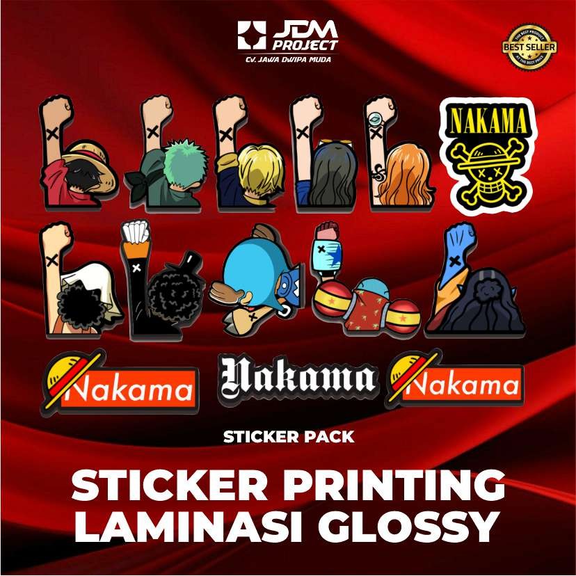 

JDM Project - Stiker Anime One Piece Case Mugiwara Aesthetic