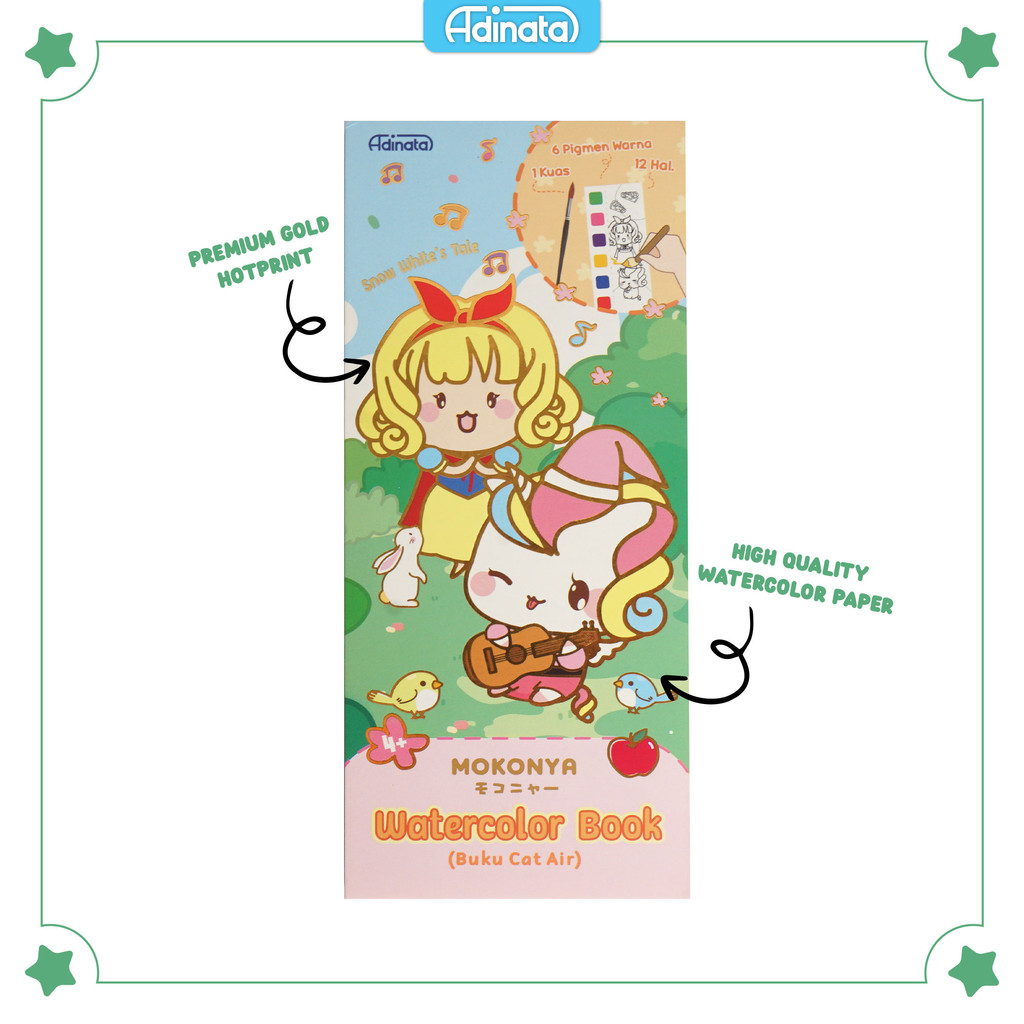 

Mokonya Water Color Book 2550-9124 / Buku Mewarnai / Buku Aktivitas anak / Adinata