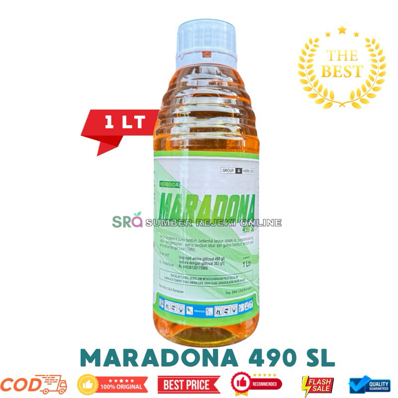 MARADONA 490 SL | HERBISIDA SISTEMIK ISI 1LITER MENGATASI GULMA PADA KEBUN DAN TANAMAN SAWIT