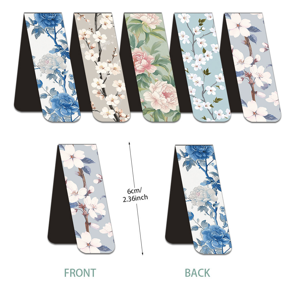 

5PCS Creative Flowers Cute Magnetic Bookmarks Student Supplies Books Interpage Personalized Decorative Bookmarks