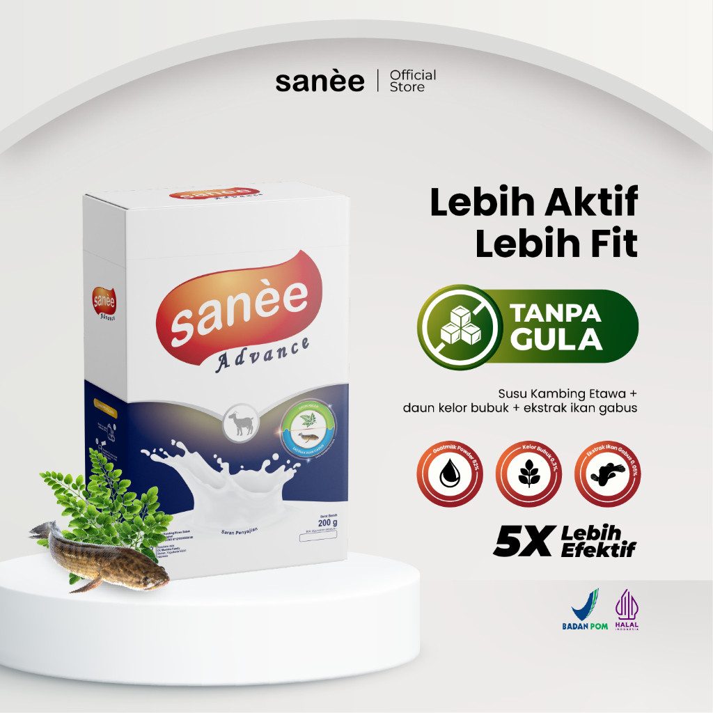 

Susu Kambing Etawa Tanpa Gula – Sanee Advance 200g | Aliran Darah Lancar & Energi Terjaga