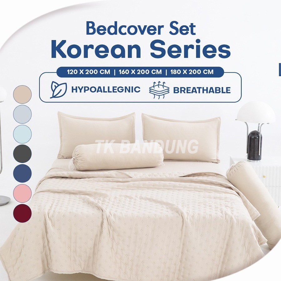 SETRAMALL    ( OMG ) [BEDCOVER SET]  Bed Cover Selimut Tidur Lembut Motif Polos - Soft Blanket Selim