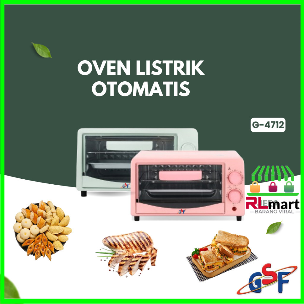 (G-4712) Oven Listrik GSF 4712 / 4612 alat penghangat panggang roti makanan oven serbaguna