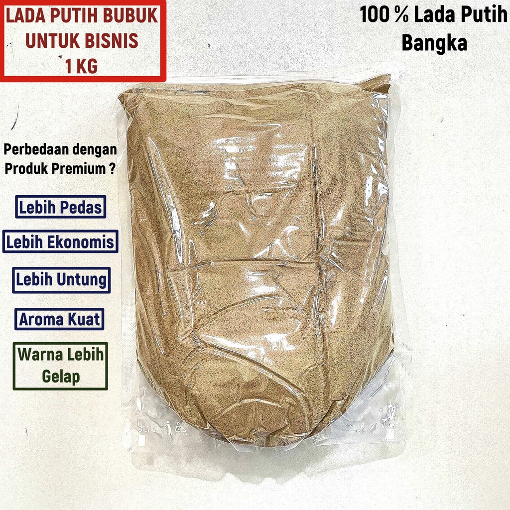 

Biji Lada Putih Merica Bubuk Bangka Kualitas Bisnis Lebih Pedas dan Ekonomis 1 Kg