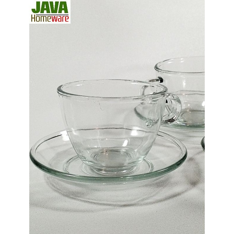 CANGKIR LEPEK COFFEE OR TEA BIB 02AB | CANGKIR LEPEK KACA | GELAS LEPEK KACA BENING