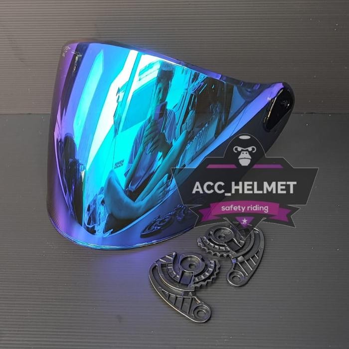 Kaca NHK R6 / Visor Venom Iridum Helm NHK R6 / Flat Visor Idirium NHK R6 - Blue