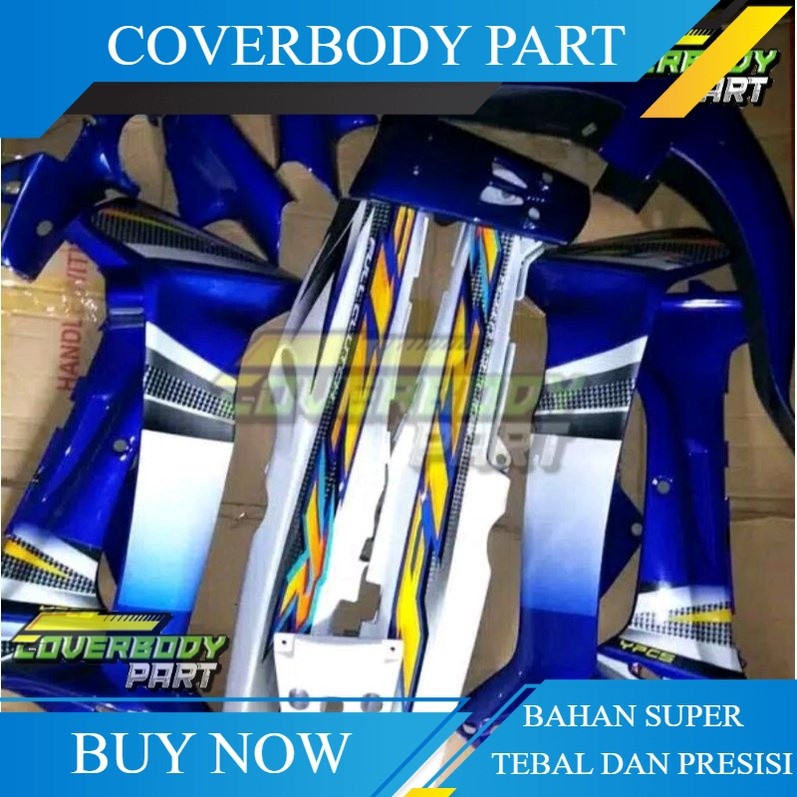 cover body fiz r fizr full set body halus fiz r biru putih full clucth 2004 bahan tebal presisi