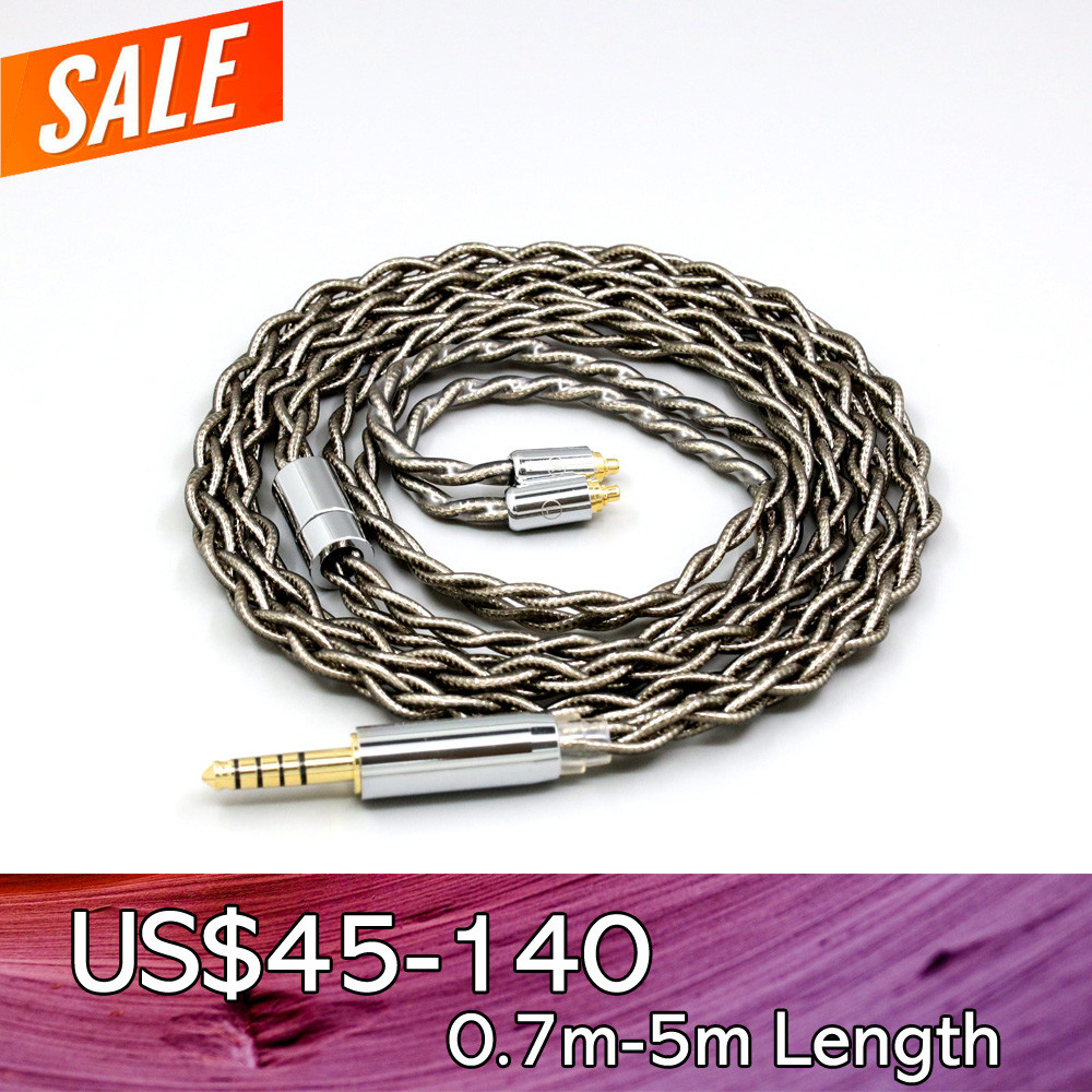 99% Pure Silver Palladium + Graphene Gold Earphone Shielding Cable For AKG N5005 N30 N40 MMCX  LN008