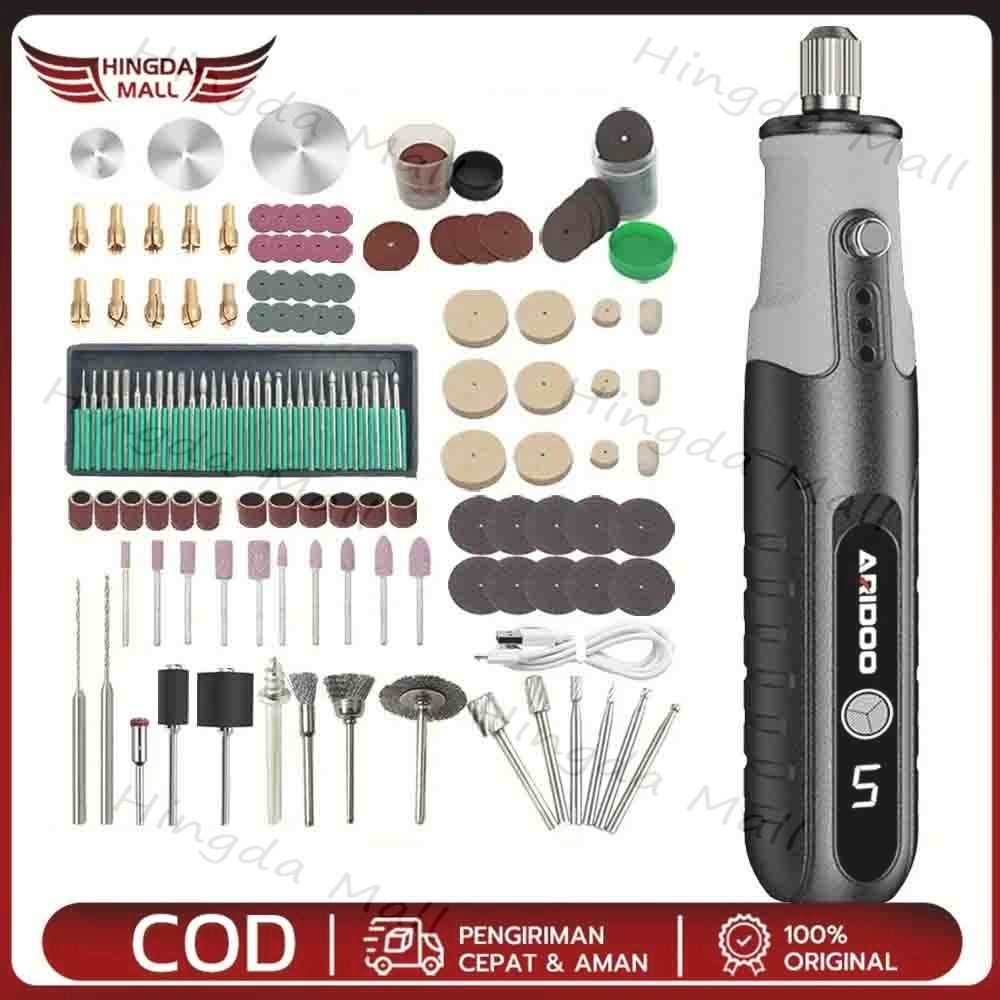 TEAMOR 134pcs Bor Mini 12V DC 18000 RPM Mini Drill Electric Engraver Grinder Gerinda Electrik Listri