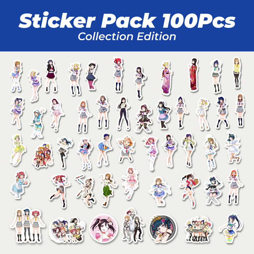 

Hot Stiker Anime Series Love Live Character Mix 1 Lucu Anti Air Stikers Berperekat Waterproof Sticker Decal Buat Motor Helm Buku Journal Koper Casing HP Laptop Botol Minum