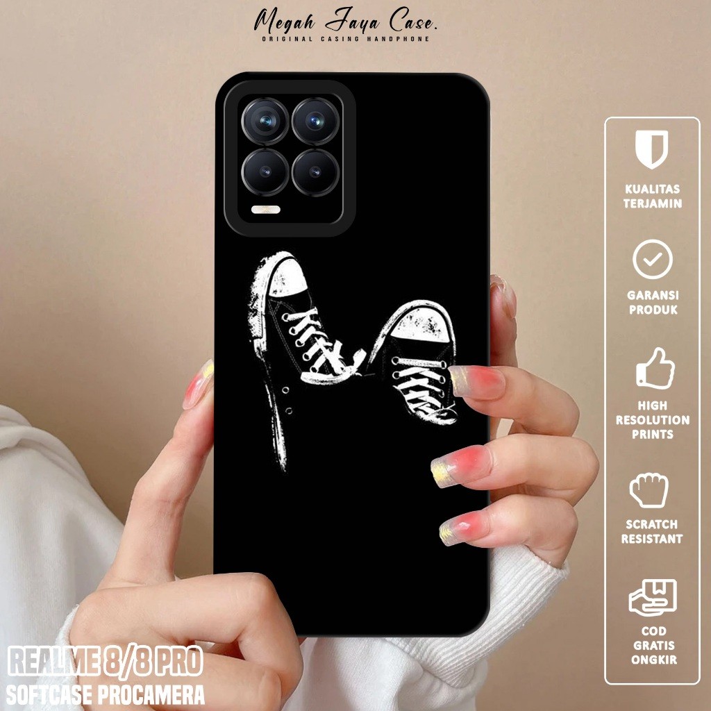 Softcase Hp REALME 8 / REALME 8 PRO - Case Hp REALME 8 / REALME 8 PRO Motif BLCK - Silikon Hp REALME