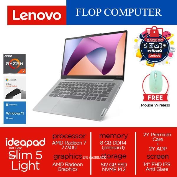 Lenovo IdeaPad Slim 5 Light 14ABR8 Ryzen 7 7730U 8GB 512GB W11 OHS