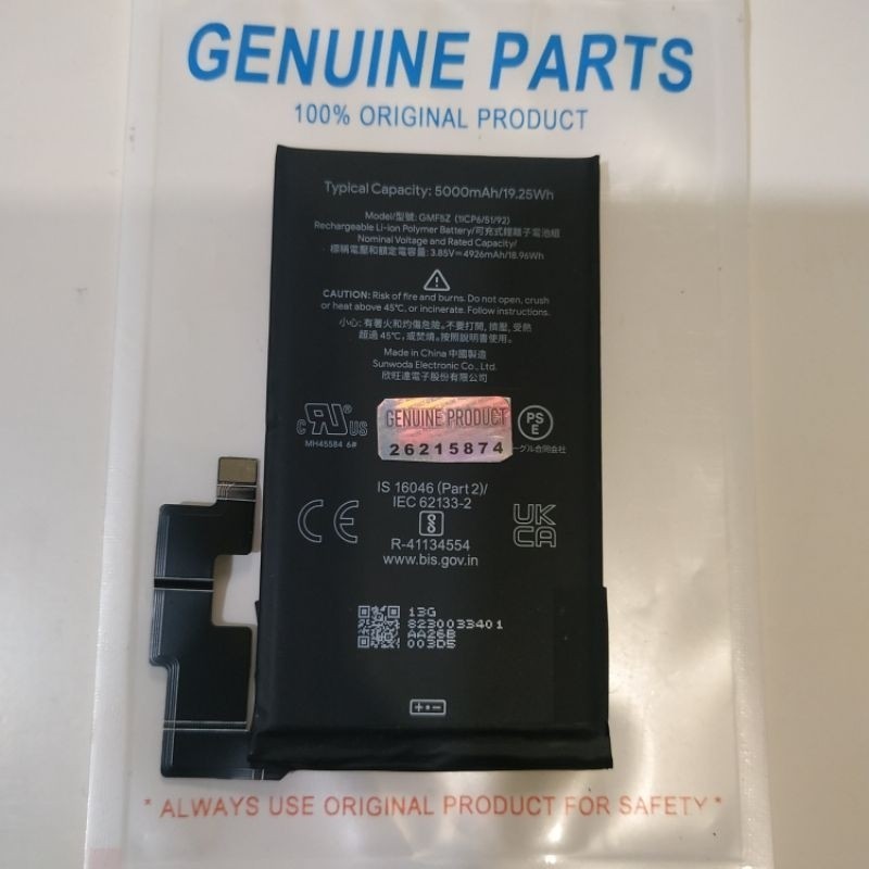 Battery Batre Baterai Google Pixel 7 Pro GMF5Z Gopix 7 Pro Original 100% Genuine Batu Batrai HP
