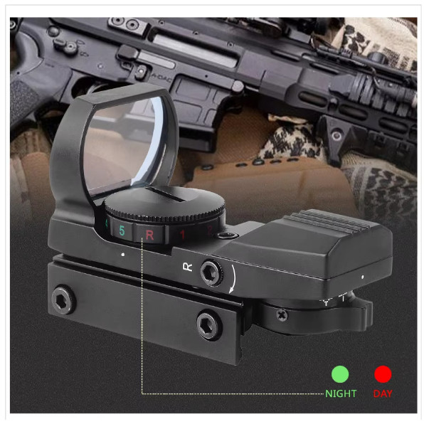 REFLEX SIGHT RED DOT, GREEN DOT, SCOPE, 4 Reticle FULL METAL ORIGINAL, RED DOT 22MM, RED DOT 11MM