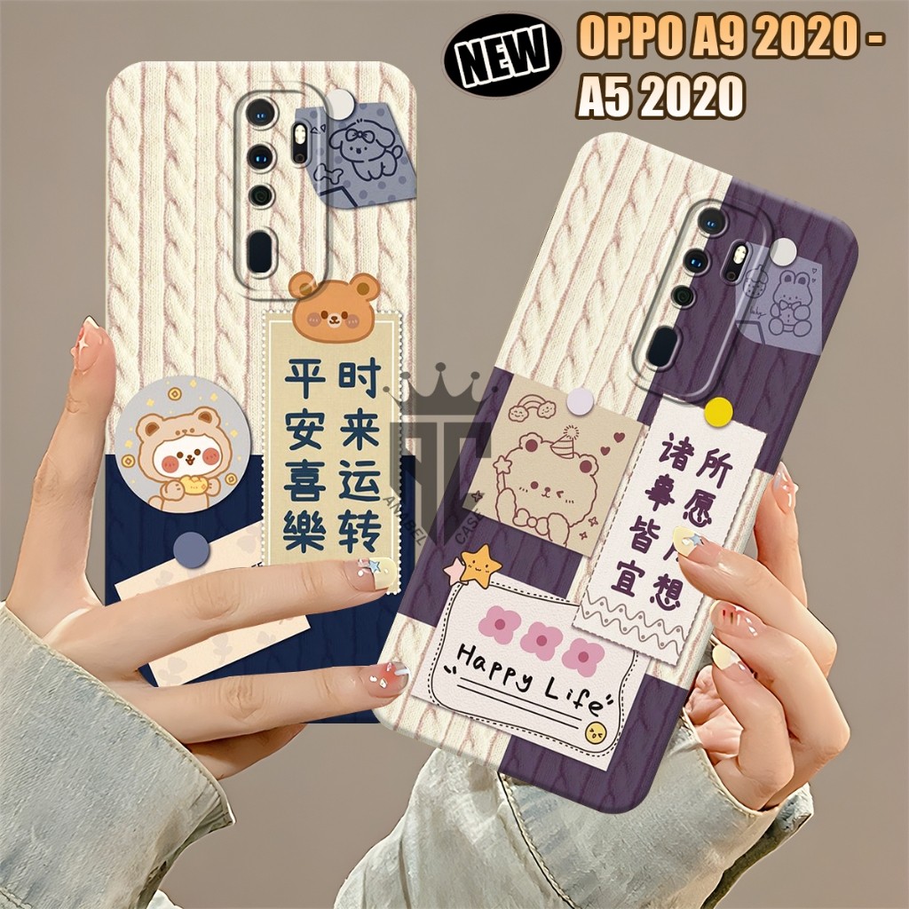 Softcase OPPO A5 2020 - Case OPPO A9 2020 Silicon Procamera Motif Wallpaper Bear cute - Case Hp - Ca