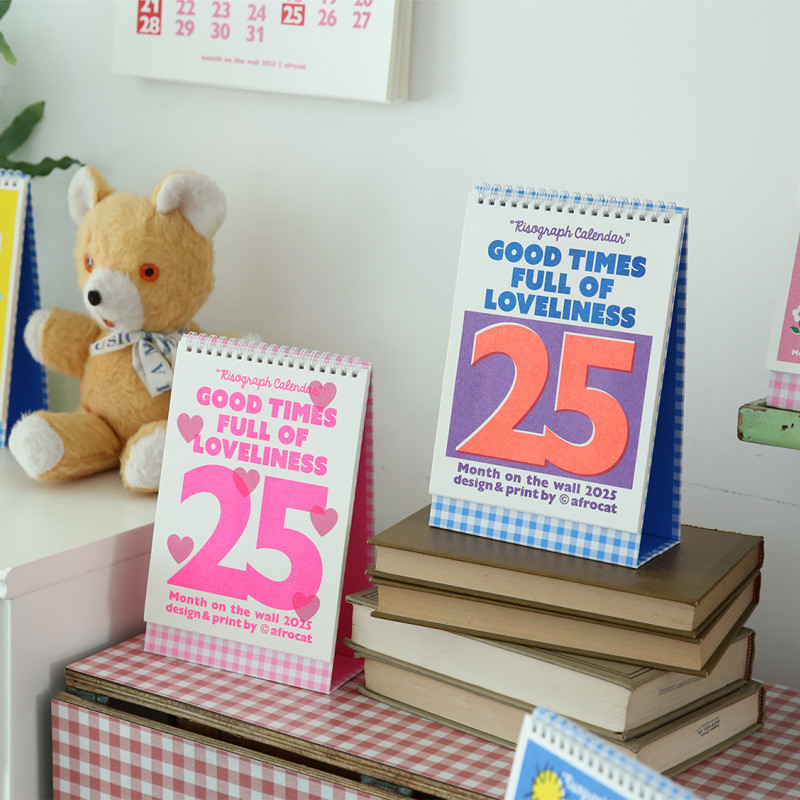 

2025 new desk calendar New Year gift Creative office desktop decoration photo props lovely calendar desk calendar