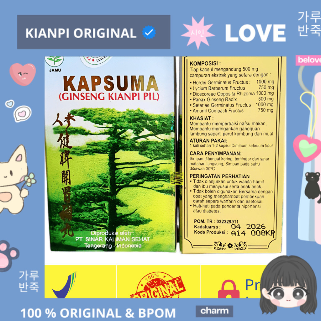

PROMO MERDEKA !!! CN Kapsuma ginseng Kianpi Pill (60 Kapsul) 100% ORIGINAL & BPOM