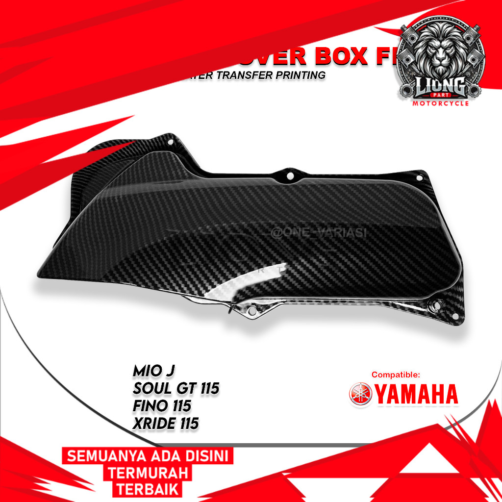 LIONGPART - COVER TUTUP BOX FILTER CARBON MIO J MIO GT FINO 115 X RIDE 115 CARBON