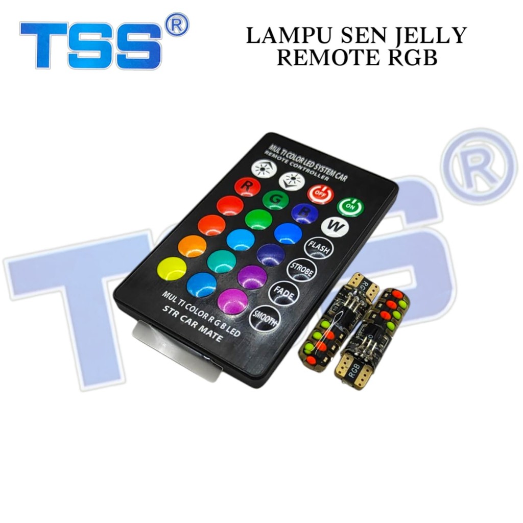 SEN REMOT T10 COB  RGB LED SENJA 16 WARNA SEIN REMOT T10 COB RGB ORI GARANSI