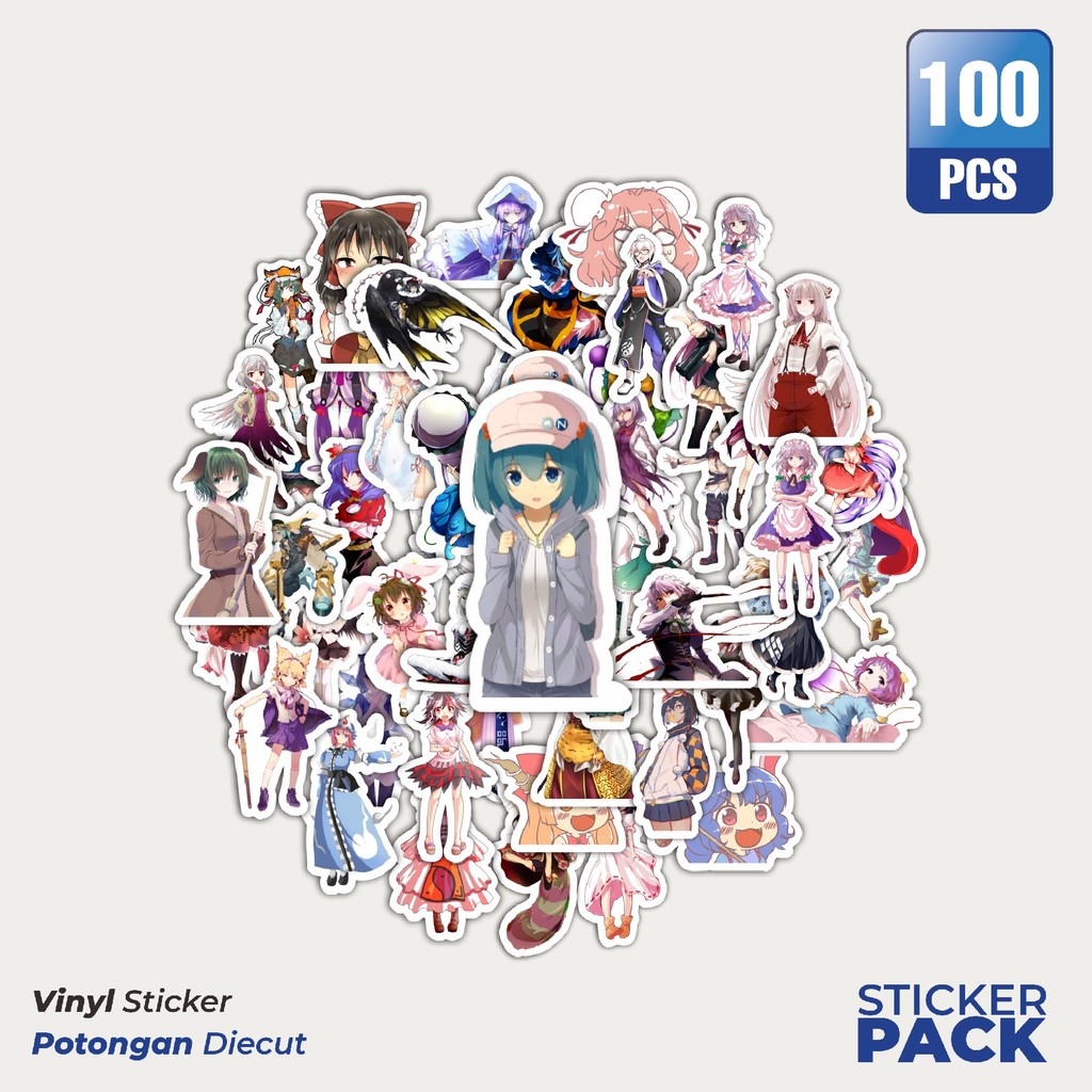 

Super Hemat! 100 PCS Stiker Game Series Touhou Project Karakter Mix 2 Waterproof Aesthetic- Untuk Laptop, Motor, dan Helm - Paper Stationery Pack