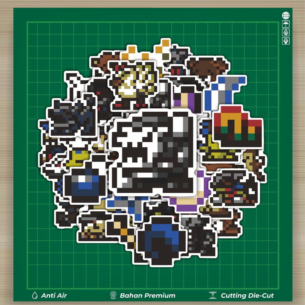 

HOT 50 PCS STIKER Stiker Pixel Digimon V63 Stiker Fashion Cars Decal Dingin Kartu Album Custom Vinyl Anti Air- Sticker Aesthetic Buku Journal Koper Casing HP Tablet Laptop Helm Motor Botol Minum