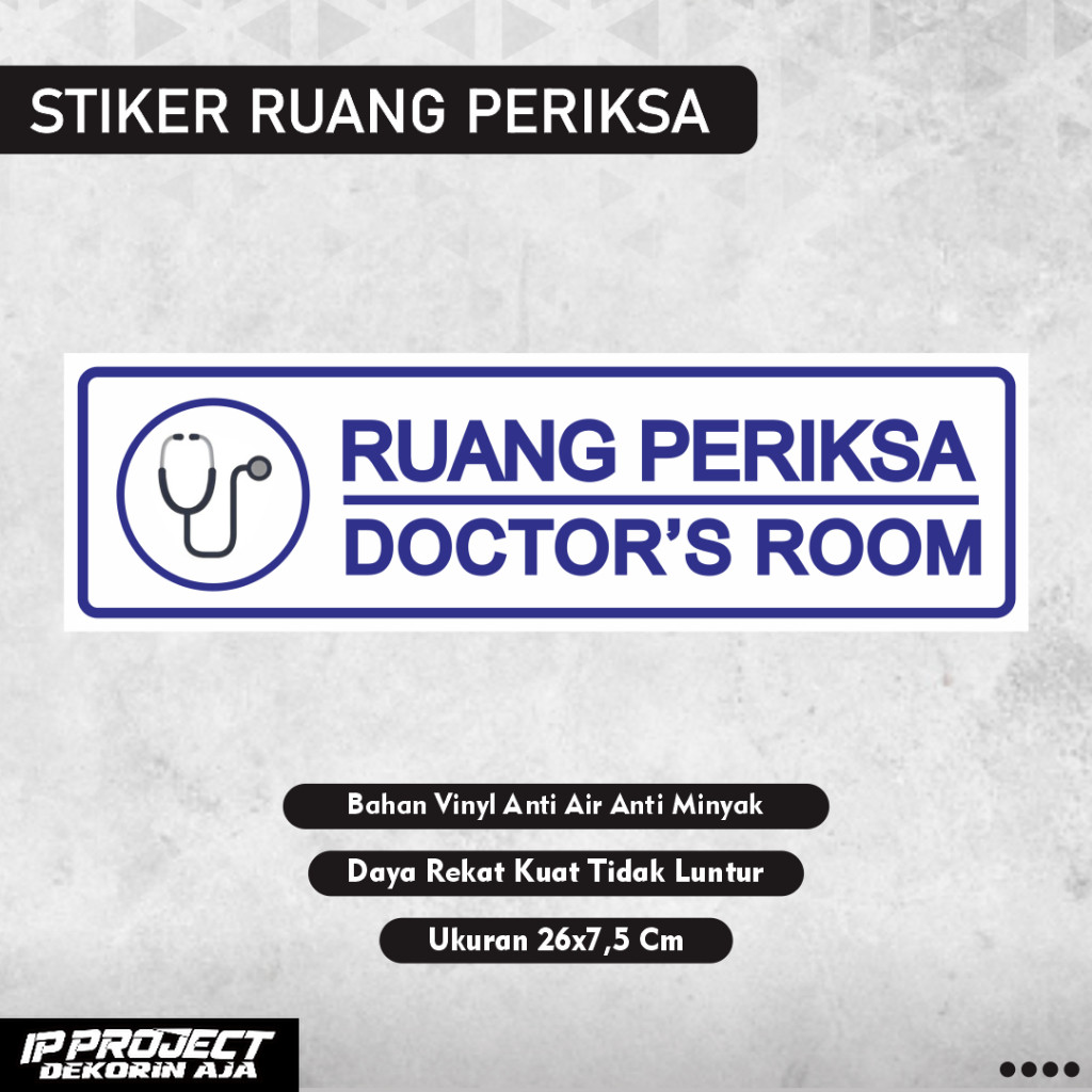 

Stiker Ruang Periksa / Stiker ruang dokter / stiker doctor room / stiker dokter / stiker klinik puskesmas / stiker rumah sakit
