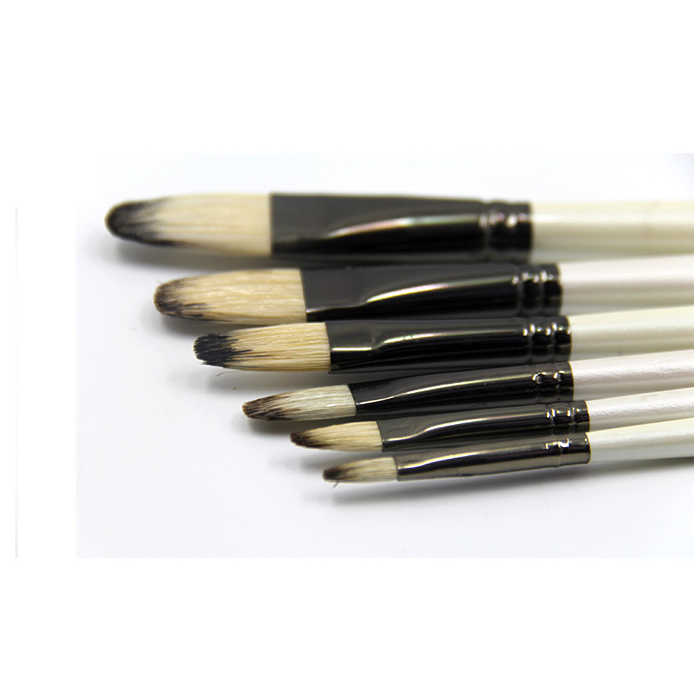 

6 piece Brush Set pig bristle Art Painting Brush Oil Painting Brush Artist's Paintbrushes Watercolor Brushes Acrylic Paint Brush