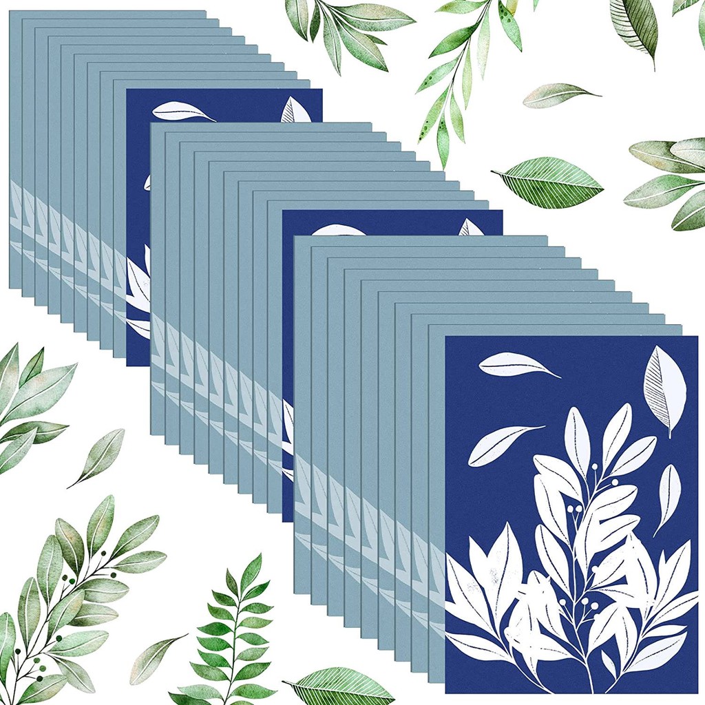 

AA81-50 Sheets Sun Print Paper Cyanotype Paper A4 A5 A6 Solar Drawing Paper Sensitivity Nature Printing Paper For Kids Adults