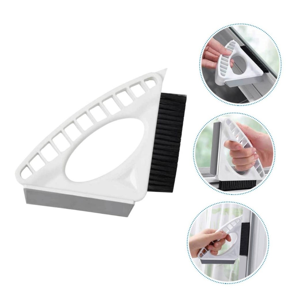 3in1 Sikat Wiper Segitiga Sudut Celah Pembersih Celah Air Alur Jendela Debu Kotoran Window Wiper Bru