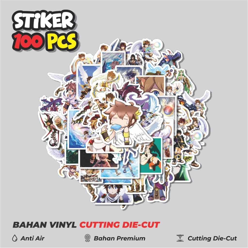 

Terbaru! 50 pcs Stiker Game Series Kid Icarus Karakter Mix 2 Dekorasi Lucu Kreatif untuk Notebook, Skateboard, HP