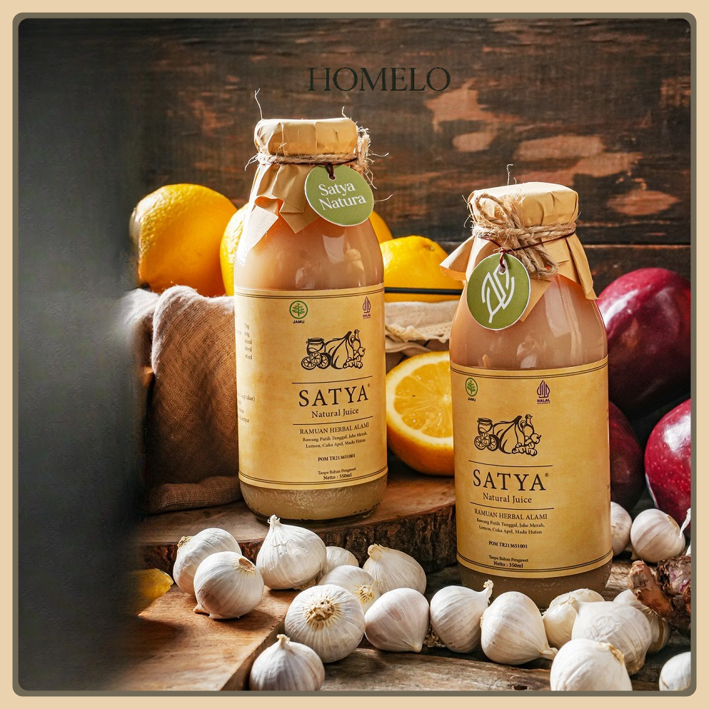 

(HOMELO) SATYA Natural Juice (PAKET 2 Botol) Jus Bawang Putih Tunggal BPOM TR