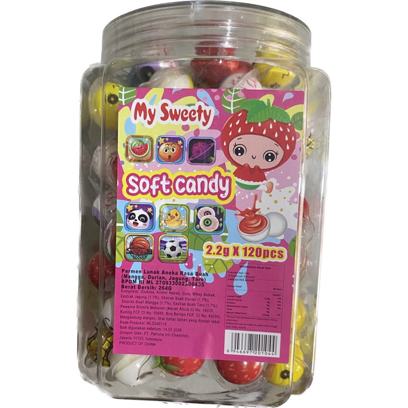 

[AS] PERMEN BOLA LUNAK JELLY ISI 50 PCS LUNAK MINI ISI 120