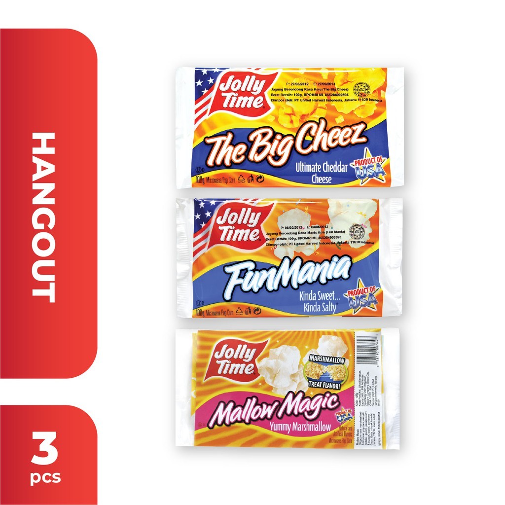 

Emama.store Jolly Time - Paket Hang Out (1TBC, 1FM, 1MM) - Microwave Popcorn