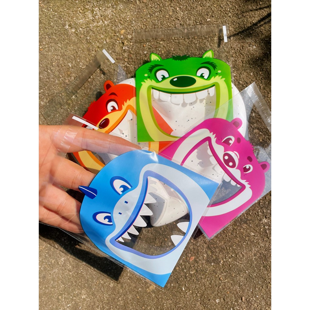 

Cute Printing Opp Self-sealing Bag, Lovely Animals Big Mouth Printed Gift Decorative Bags For Birthday Wedding Activity Party