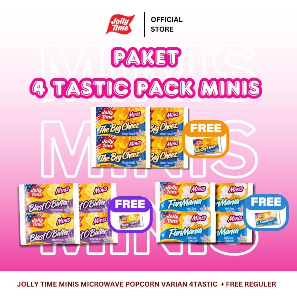 

Emama.store Jolly Time Minis Mircowave Popcorn Varian 4 Tastic