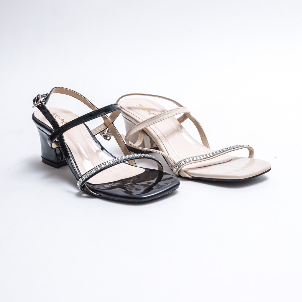 [BUY 1 GET 1 FREE] Ernestine Sandal Pesta/Kondangan Wanita Hak 5cm,  SR 2474 dengan slingback