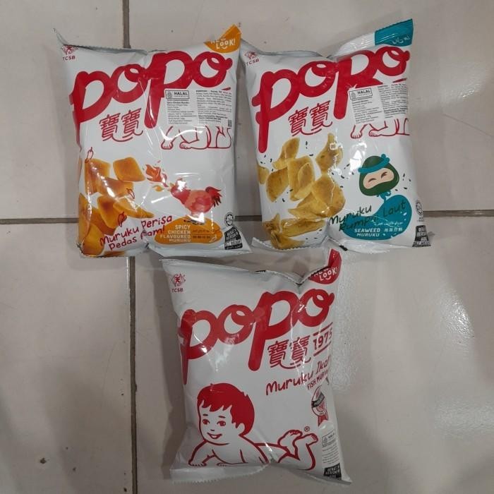 

Popo Muruku Snack Muruku Rasa Original / Seaweed / Pedas Ayam / Pedas Manis 60gr