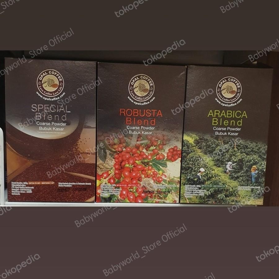 

Opal Coffee Kopi Bubuk Kasar 250gr Varian Special / Arabica / Robusta