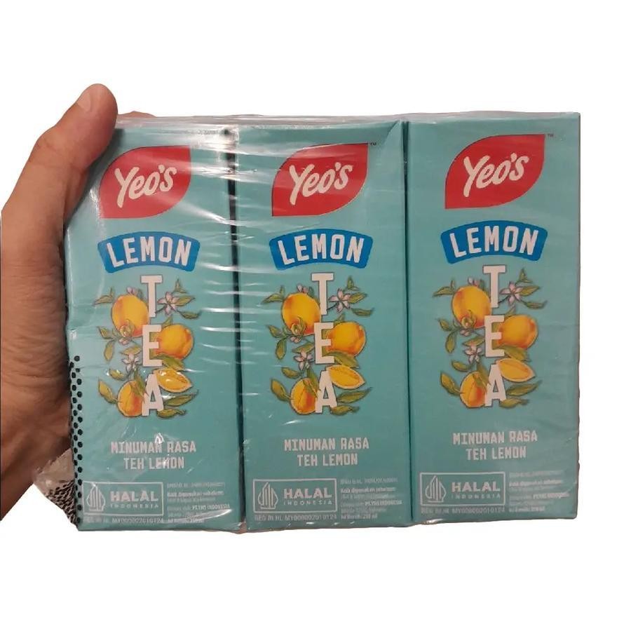 

Yeos LEMON TEA Minuman Teh Rasa Lemon Kotak 250ml Isi 6pcs / per Dus 24pcs